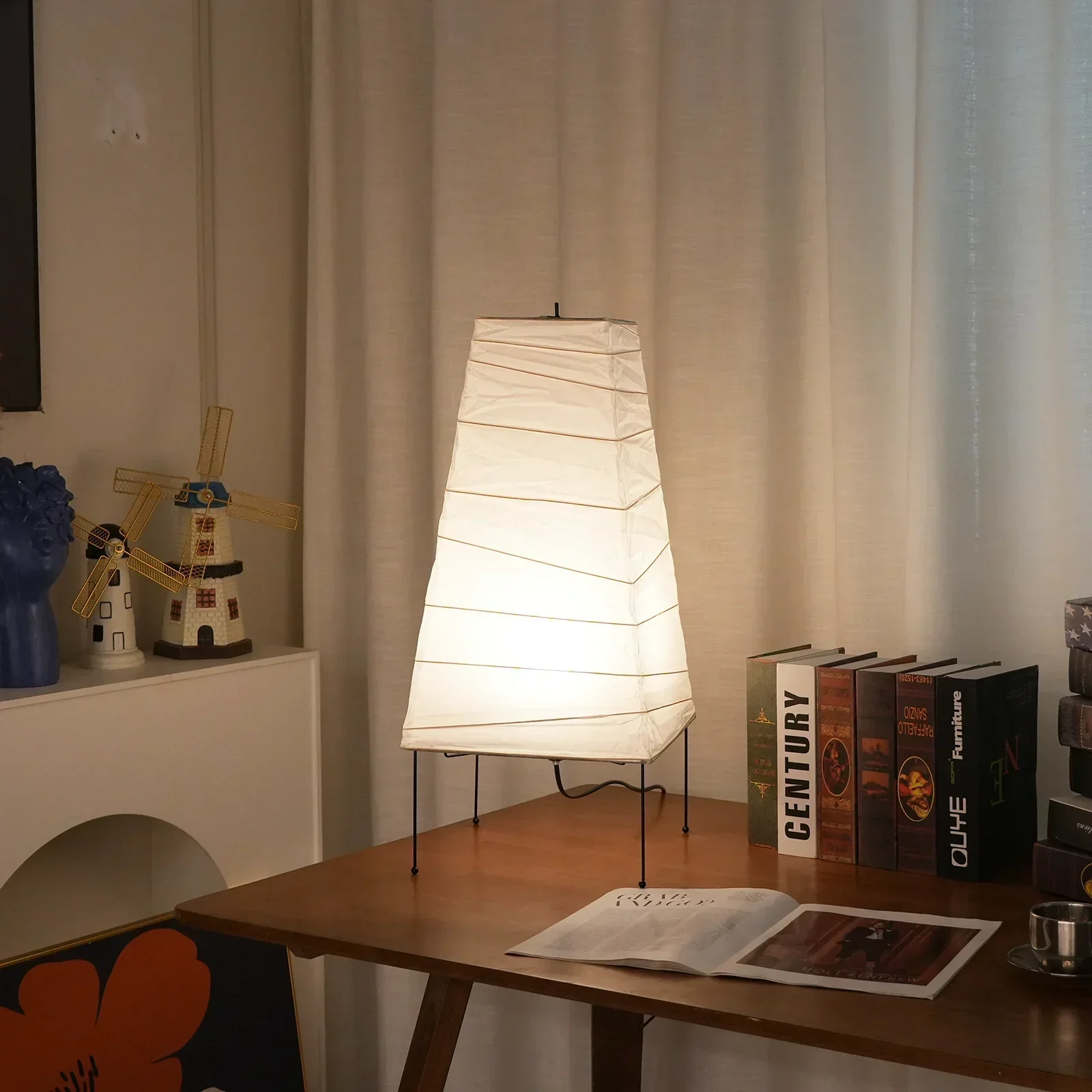 Trapezoidal Paper 4N Table Lamp