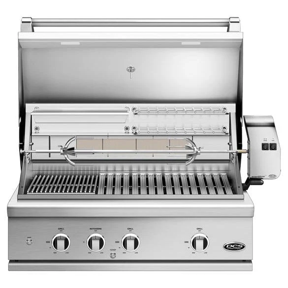 DCS Series 9 Evolution Built-in Stainless Steel Gas Grill with Rotisserie | Propane or Natural Gas