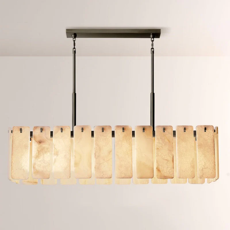 Calama Alabaster Rectangular Chandelier 60
