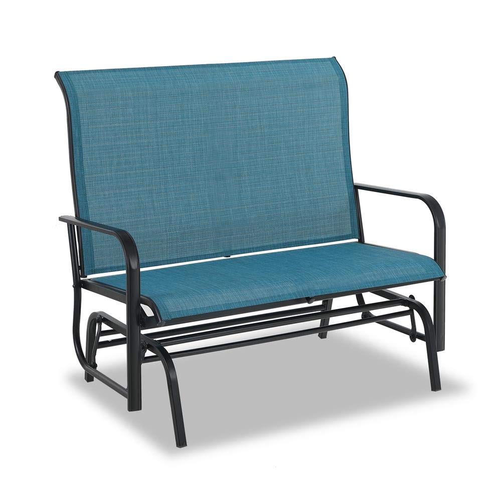 Sophia & William Peacock Blue Love-seat Glider