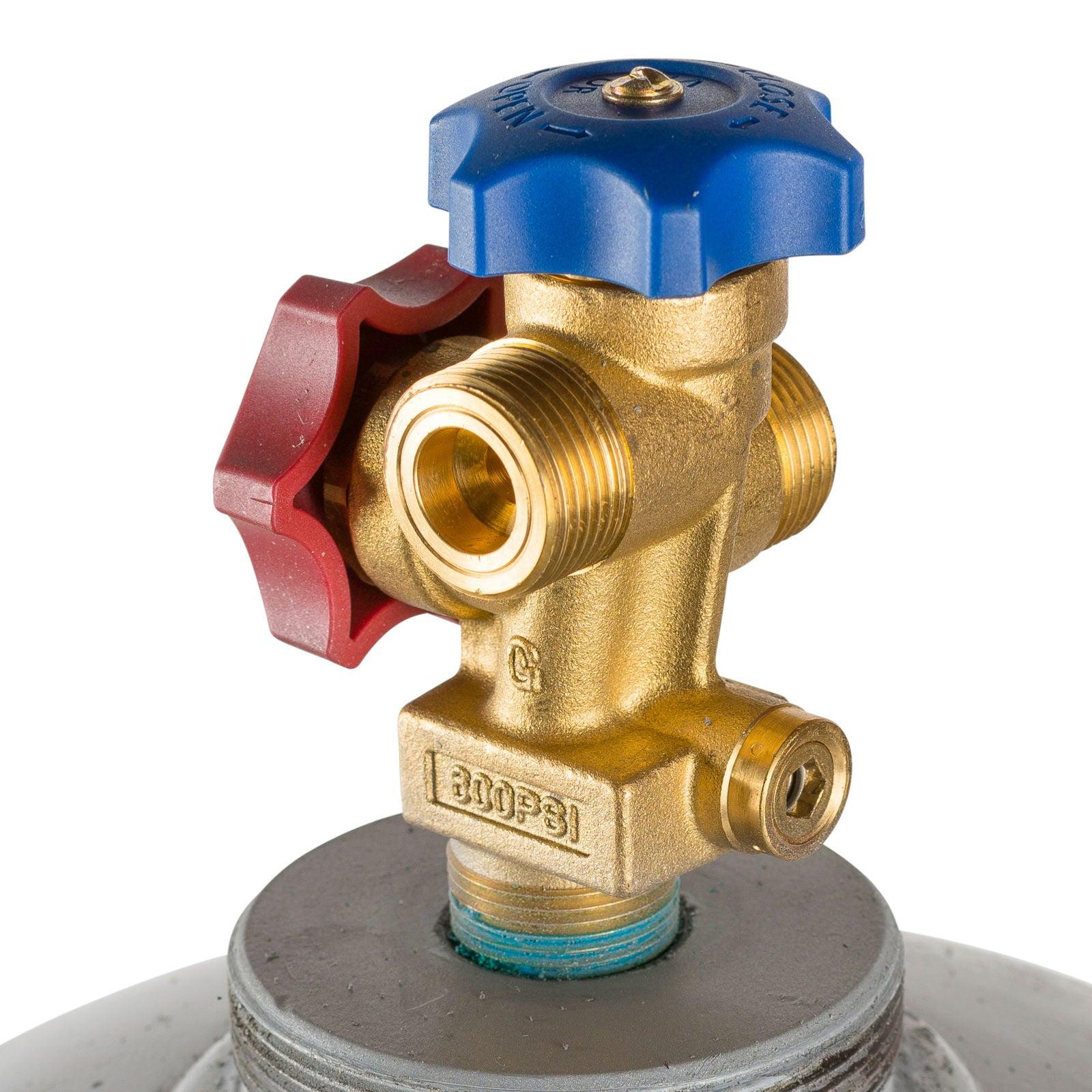 Flame King 123lb Refrigerant Cylinder Tank with Multi Valve