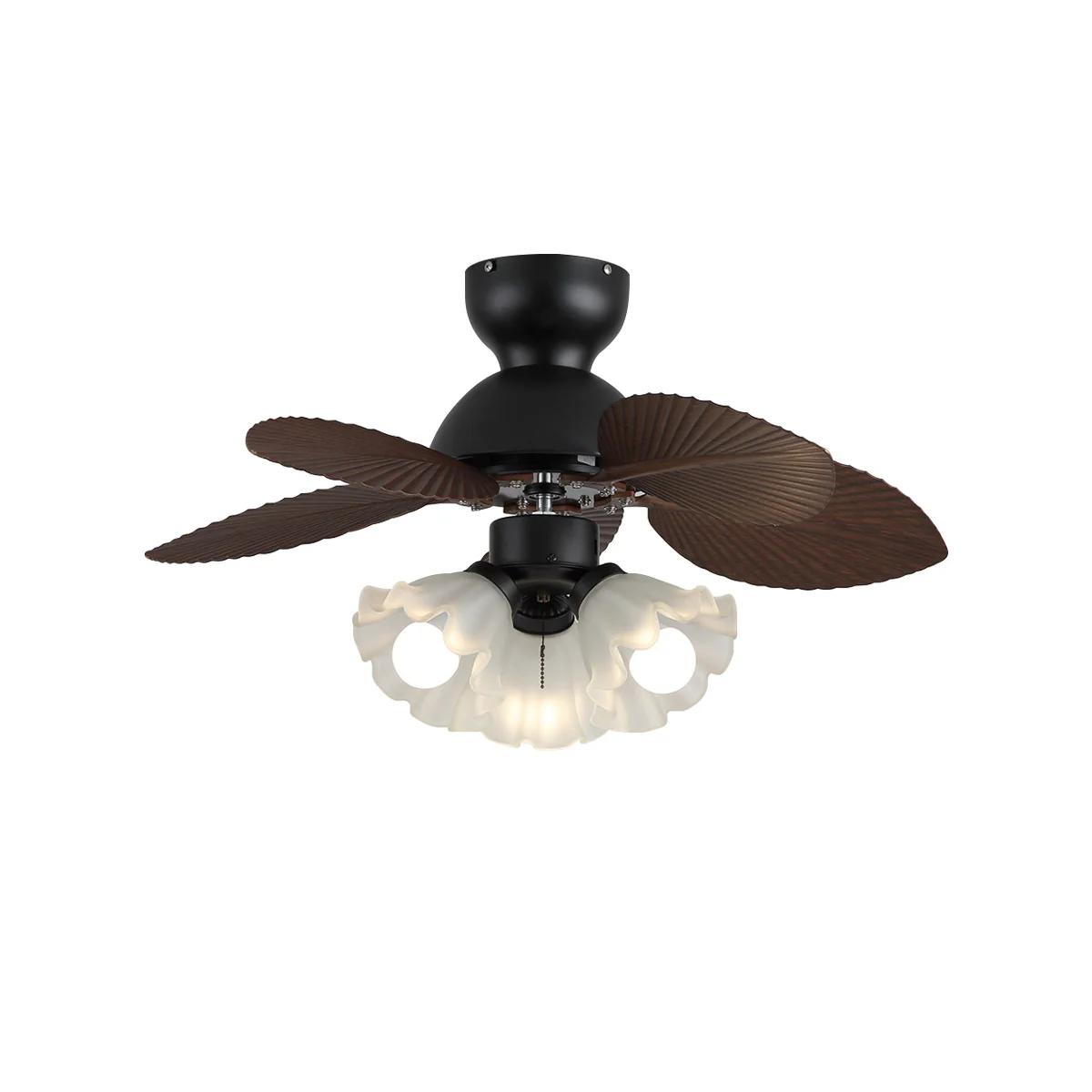 Palm Leaves Flower Shape Ceiling Fan Light