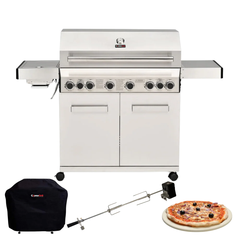 Platinum Stainless Steel 6+2 Gas Barbecue (Exclusive Bundle)