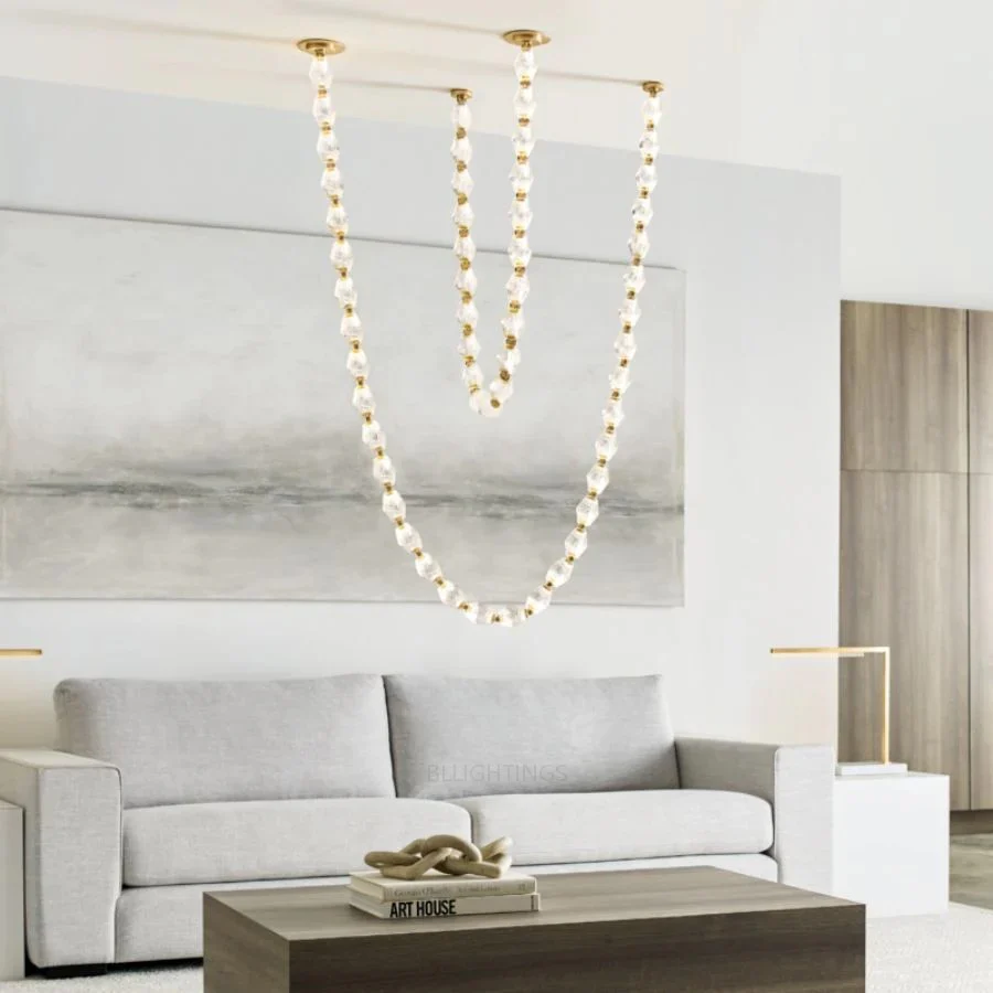 Dana Glass Pearl Necklace Chandelier