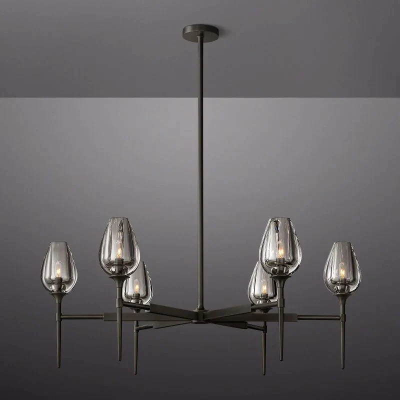 Lewis Tulip Round Living Room Chandelier 42