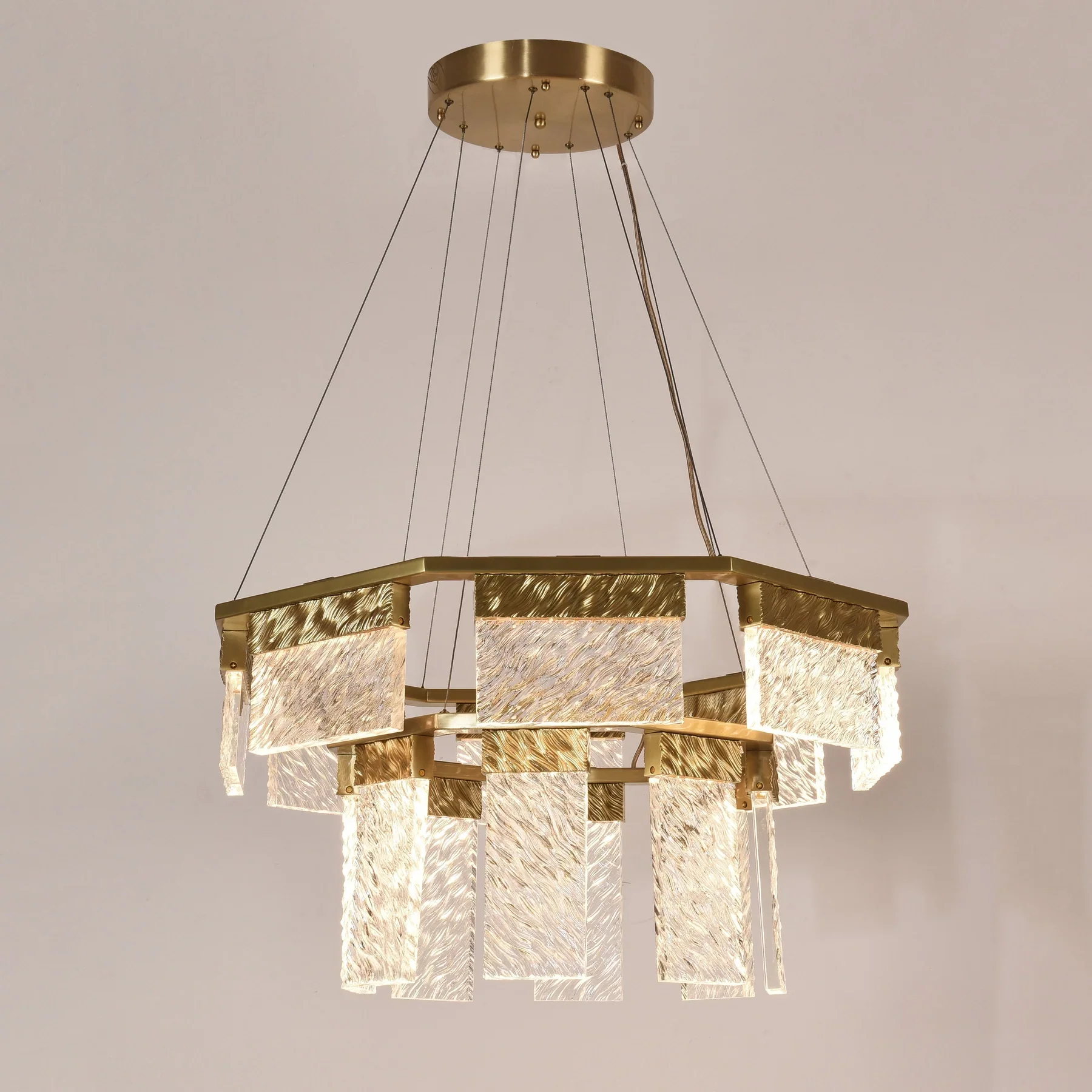 Arlen 2-Tier Round Down-Light Chandelier