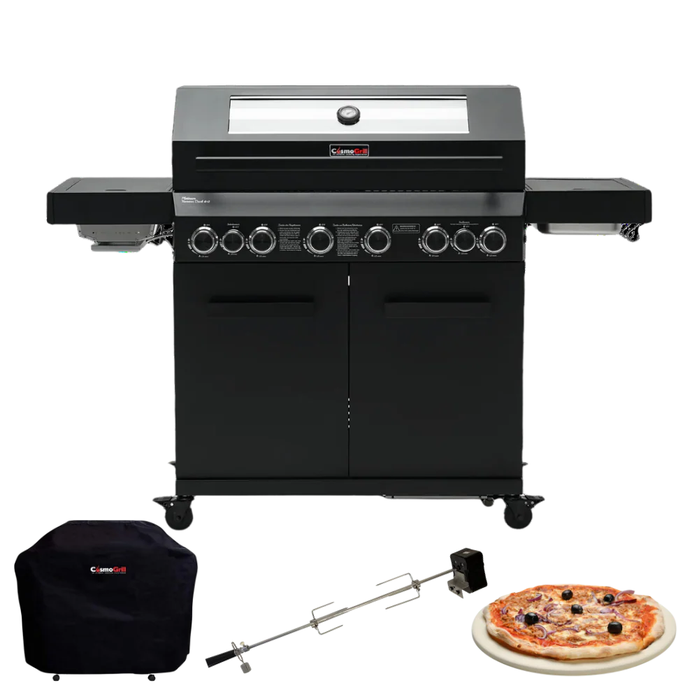 Platinum Yamara Dark 6+2 Gas Barbecue (Exclusive Bundle)