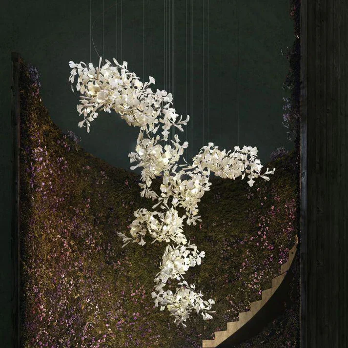 Ginkgo Ceramic Combination Chandelier