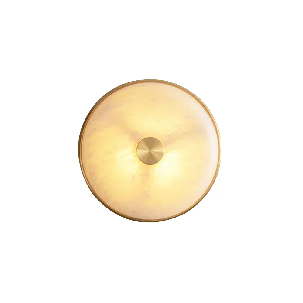 Round Beran Alabaster Wall Light
