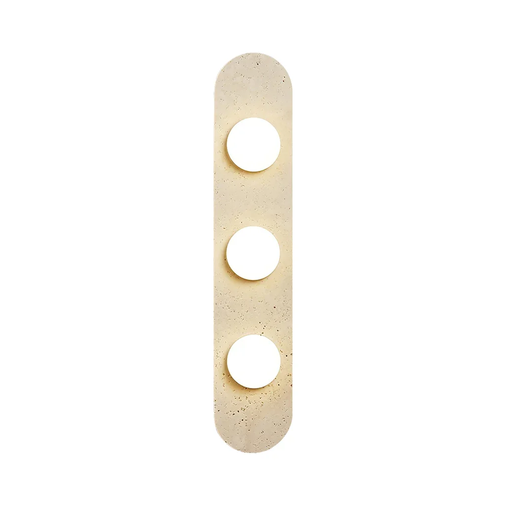 Travertine Oval Glass Wall Sconce
