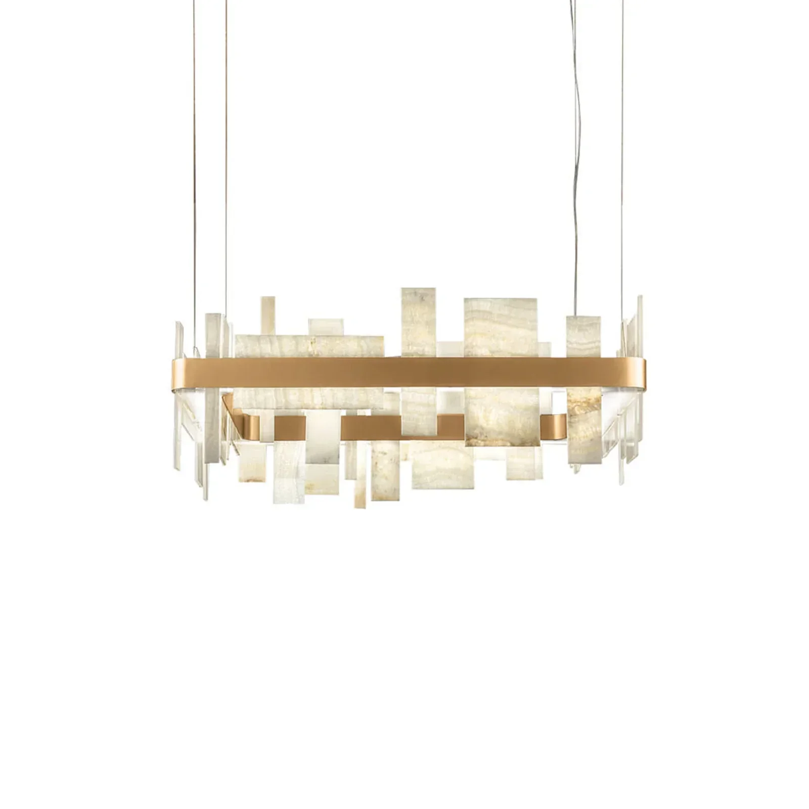 Geometric Alabaster Chandelier