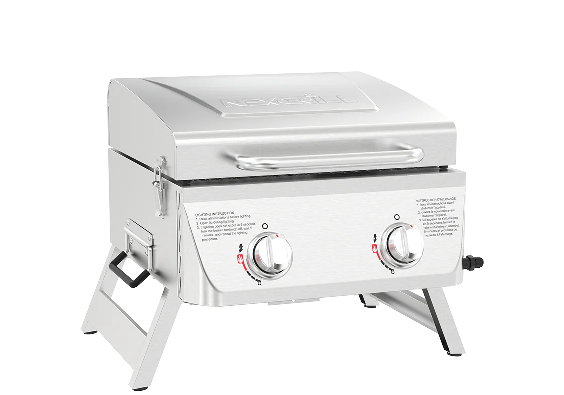 Nexgrill  2-Burner Portable Propane Gas Table Top Grill in Stainless Steel