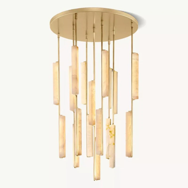 Audiobon Alabaster Round Chandelier 40