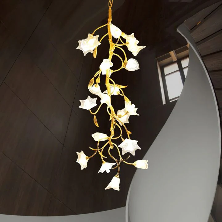 Branch Flower Craftsman Chandelier
