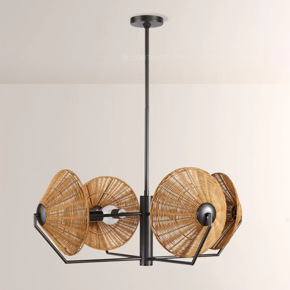 Camilla Round Rattan Chandelier