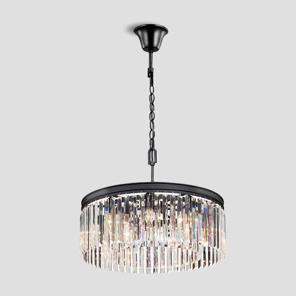 Della Tedem 1-Tier Crystal Round Chandelier