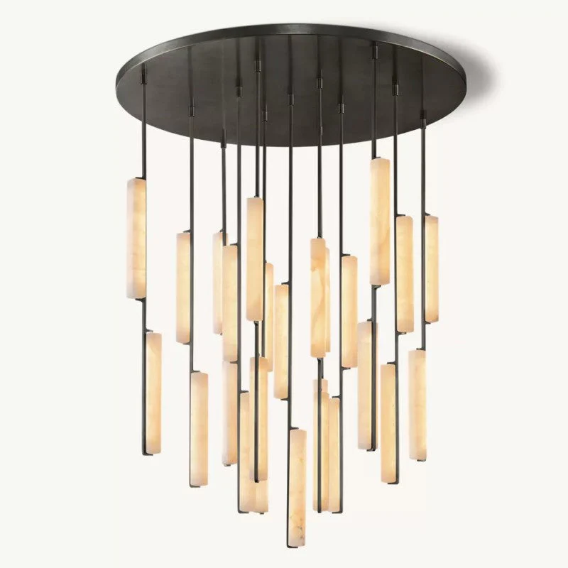 Audiobon Alabaster Round Chandelier 56