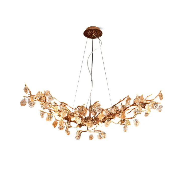 Branch Stone Crystal Dining Room Chandelier