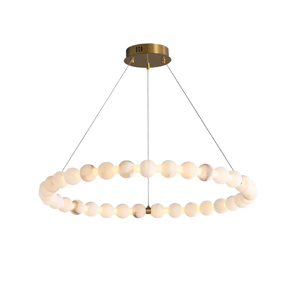 Pearl Alabaster Necklace Round Chandelier