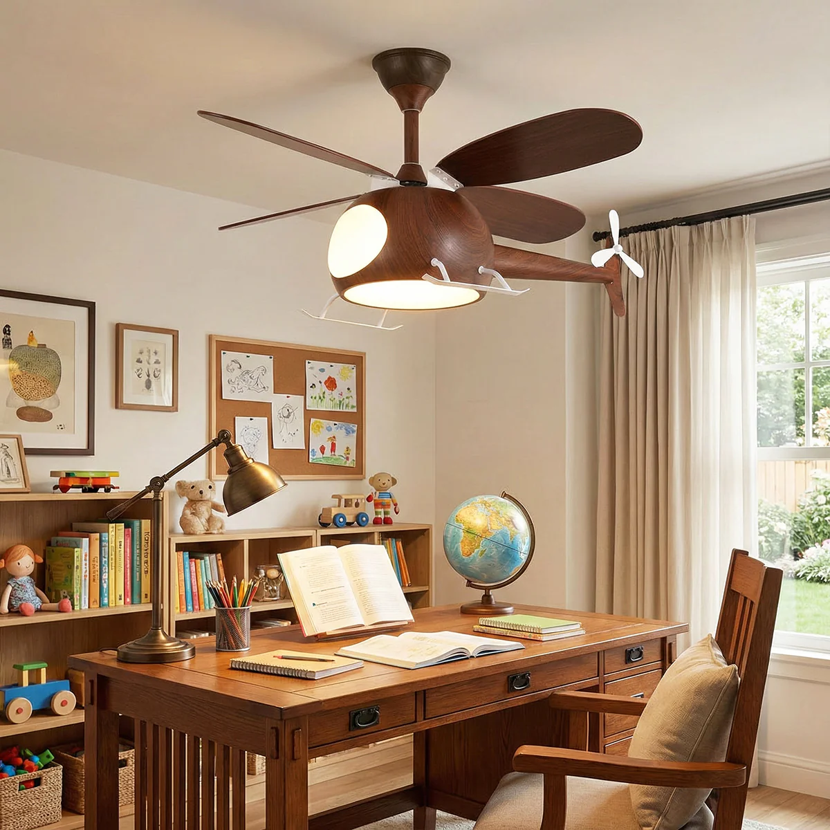 Helicopter Shape Heli Breeze Kids Ceiling Fan Light