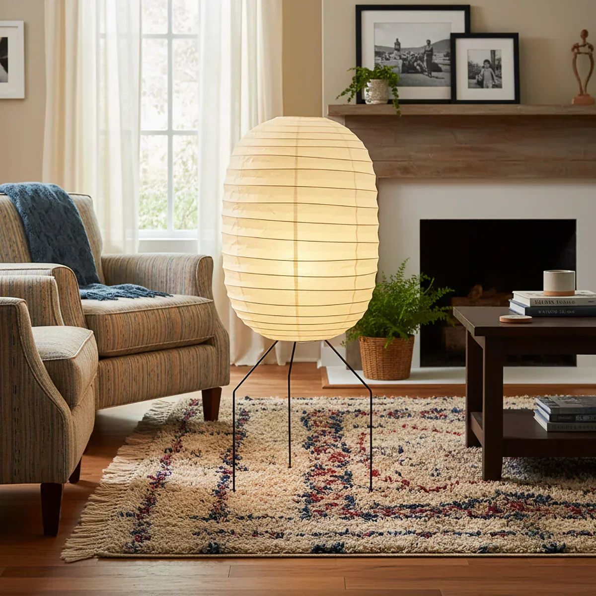 Cylindrical Paper UF3-DL Floor Lamp