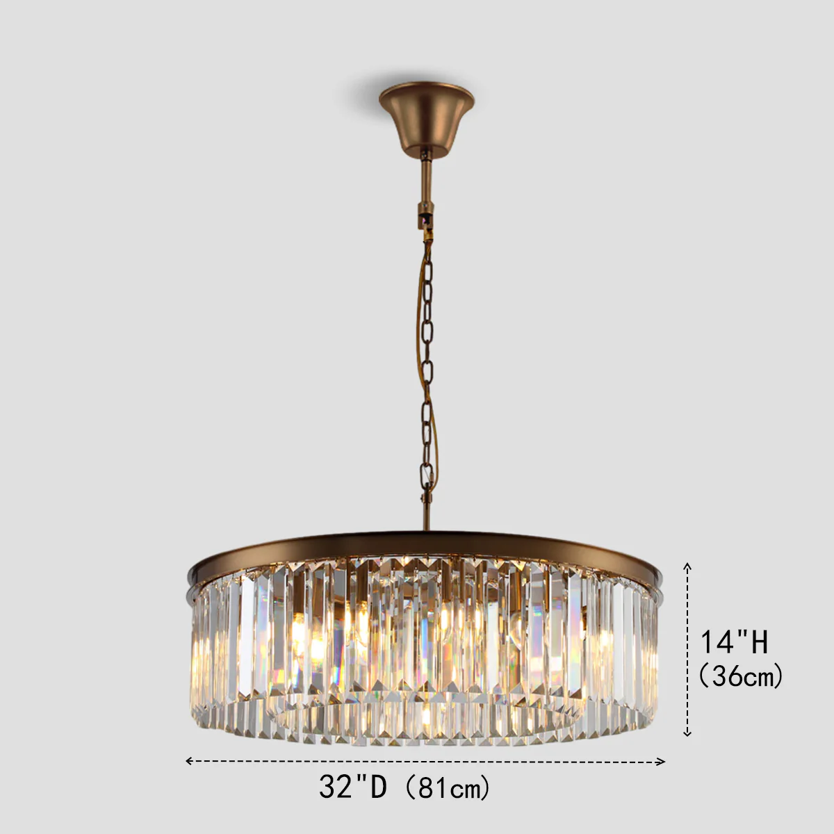 Della Tedem 1-Tier Crystal Round Chandelier