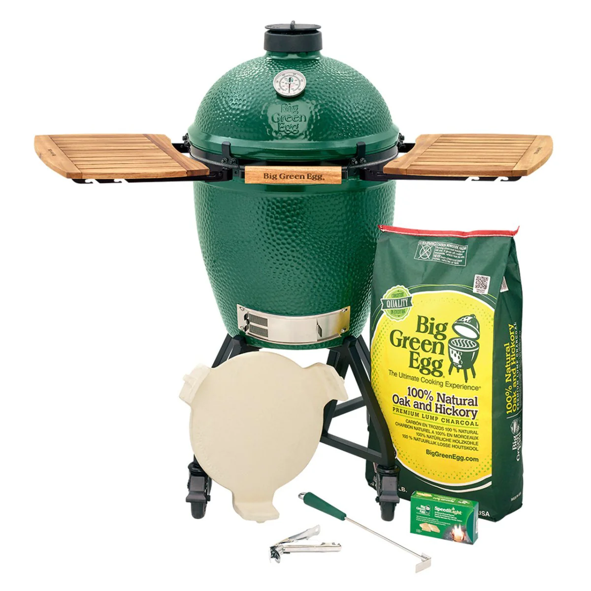 Big Green Egg Large IntEGGrated Nest & Handler w/ Acacia Mates Package 127068