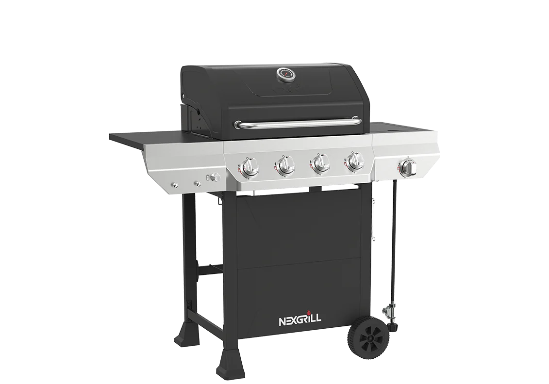 Nexgrill | Black 4-Burner Gas Grill with Side Burner
