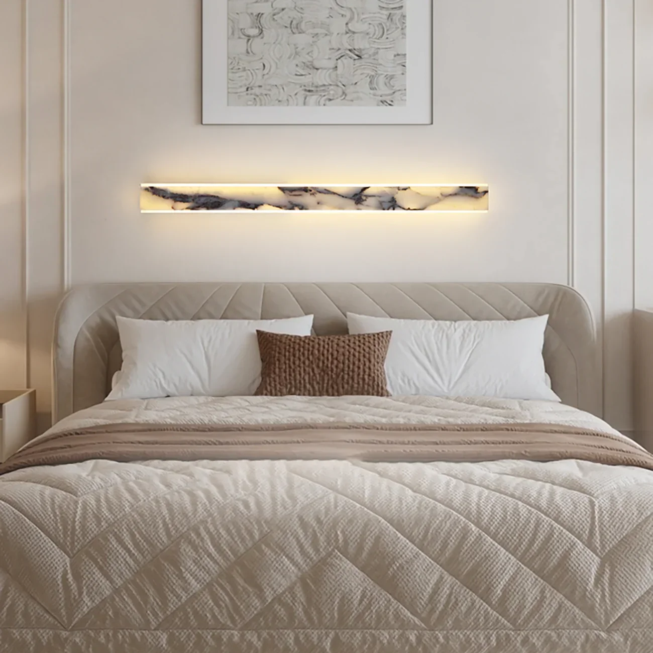 Linear Marble Rectangular Wall Lamp