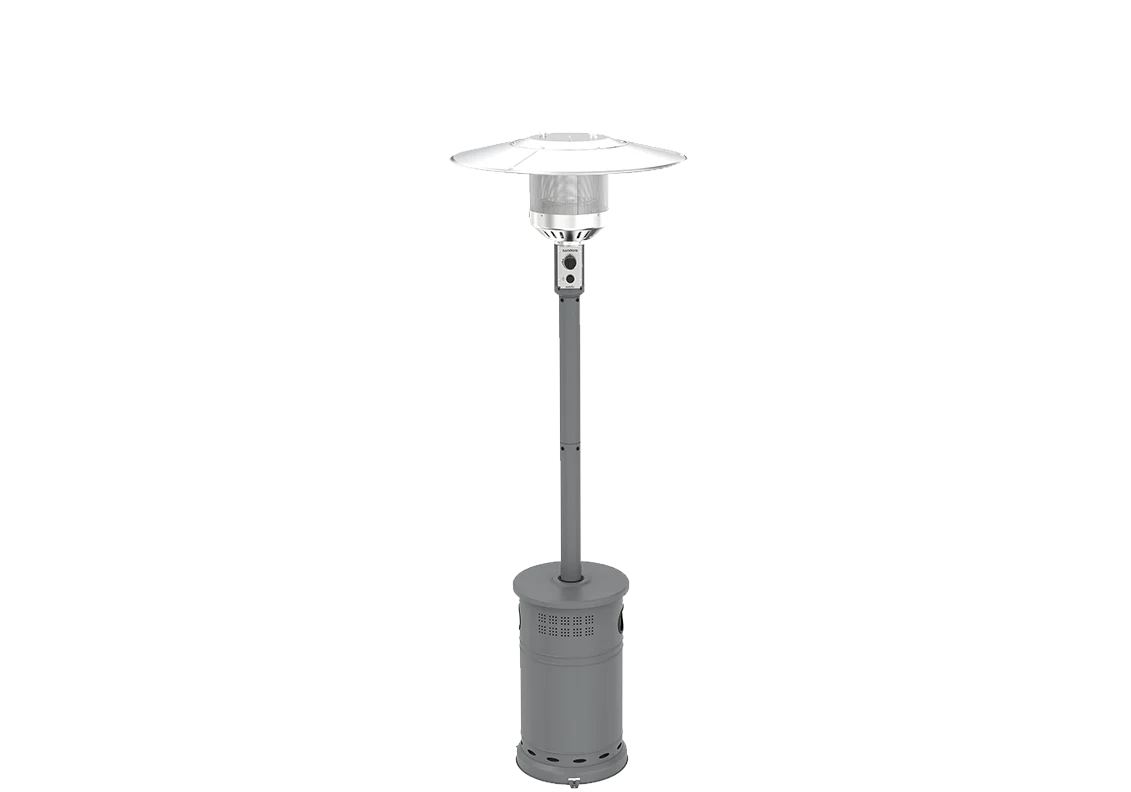 Sundara 48,000 BTU Matte Gray Propane Standing Patio Heater with Wheels