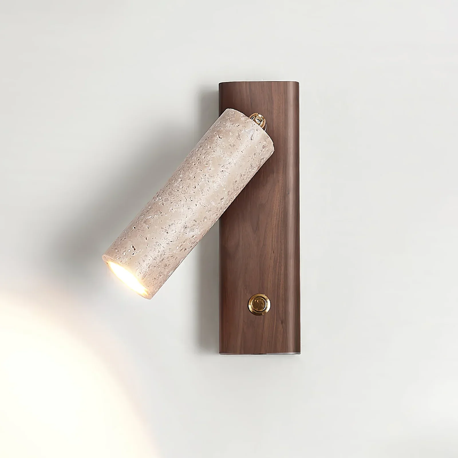 Rotating Travertine Lustra Torch Wall Lamp