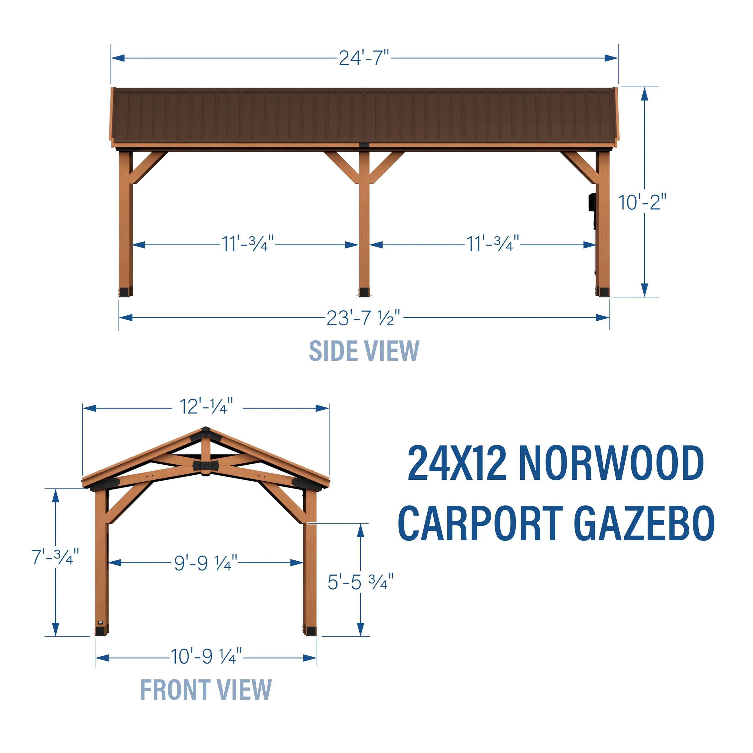 24x12 Norwood Carport/Gazebo