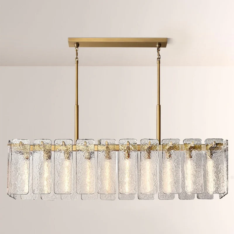 Calama Glass Rectangular Chandelier 60