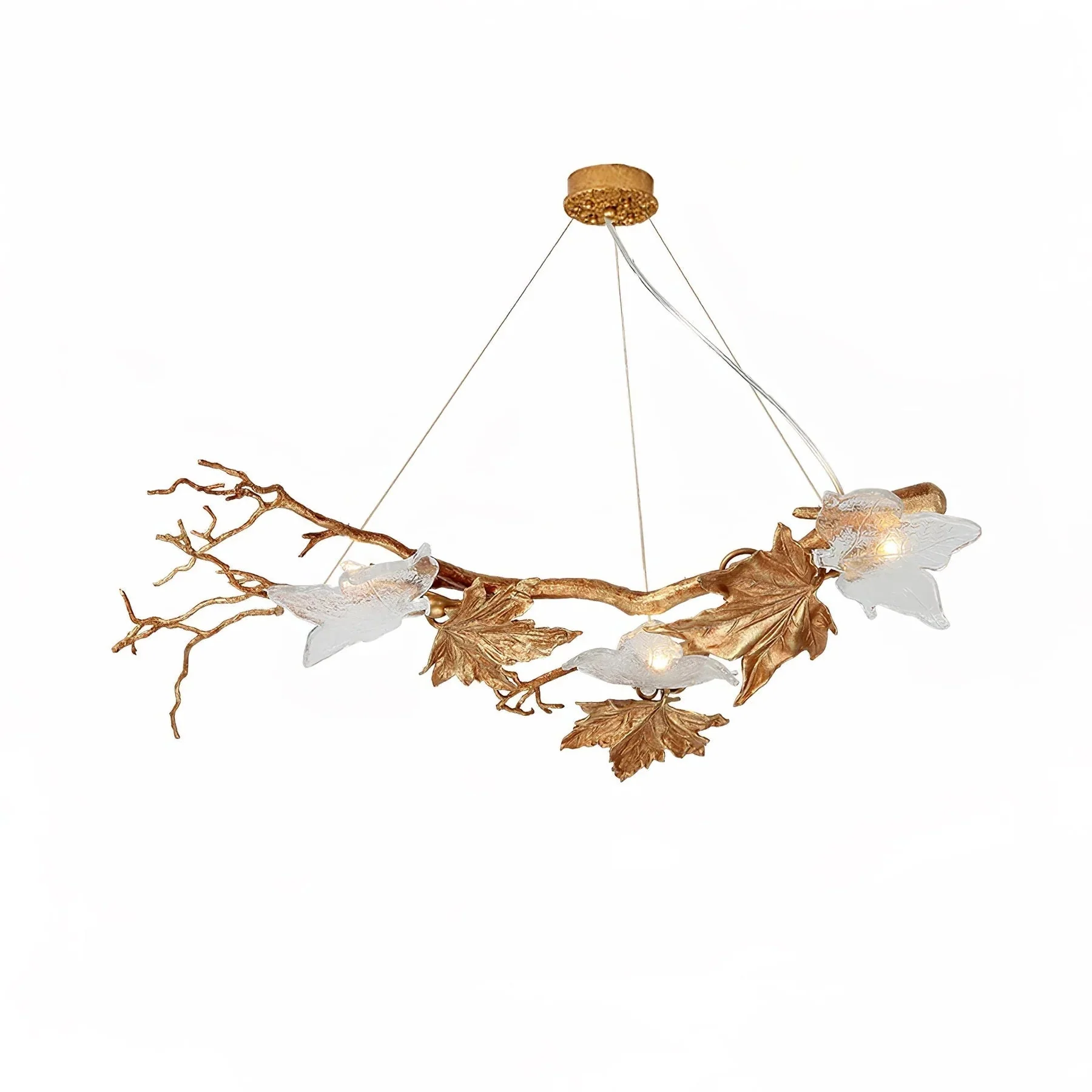 Branch Folio Brass Chandelier