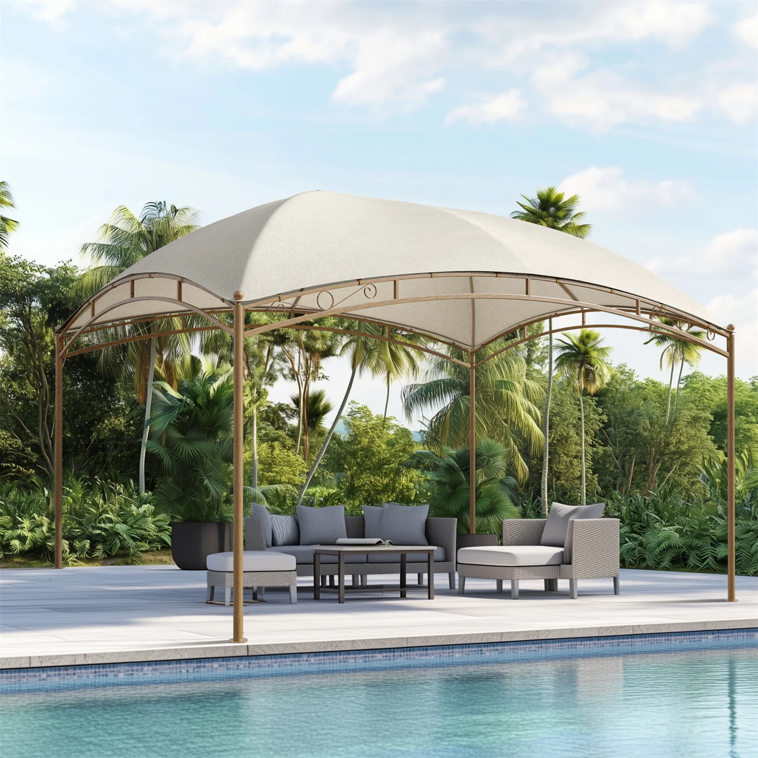 Stylish 10' X 13' Patio Canopy Tent for Outdoor Relaxation and Barbecues - Phi Villa