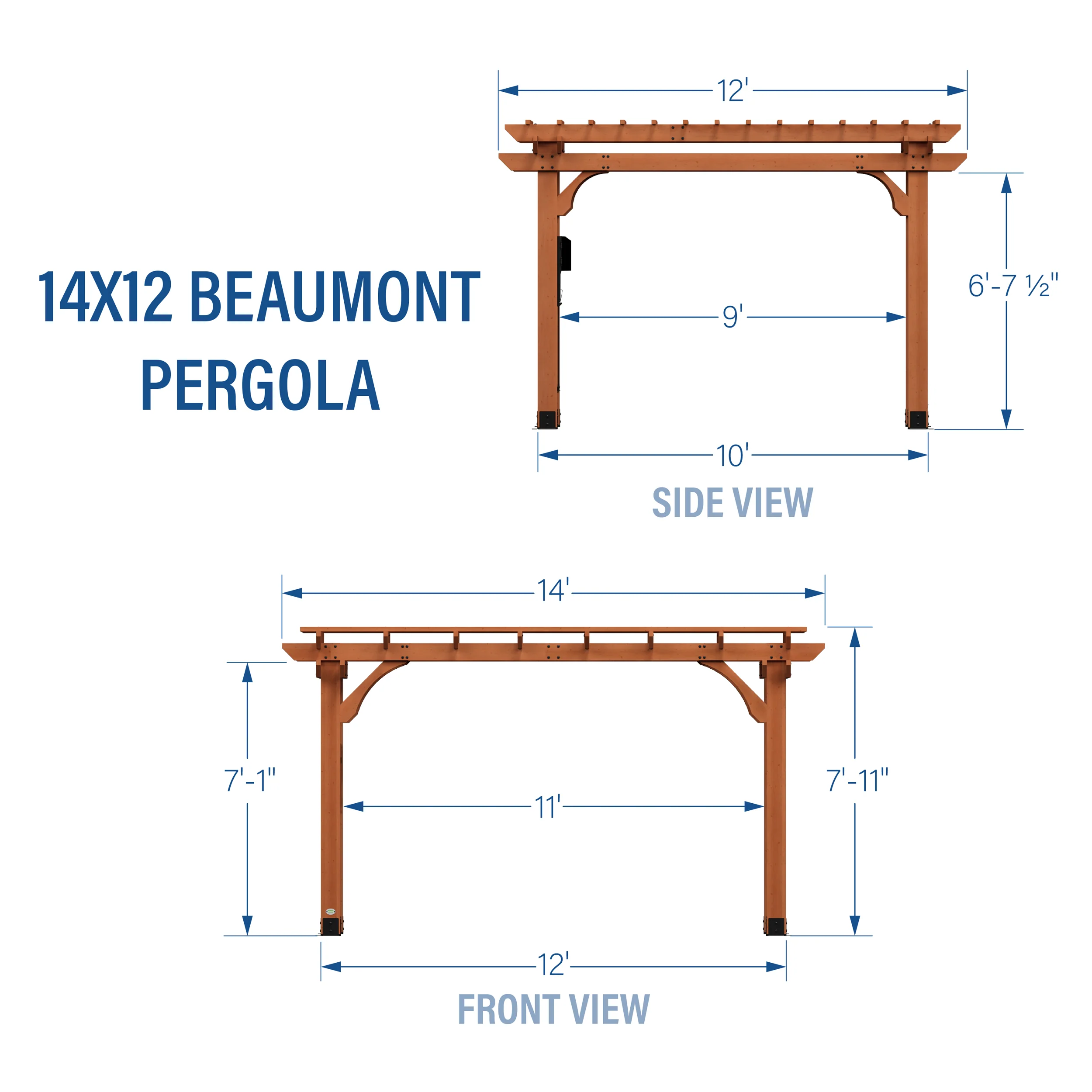 14x12 Beaumont Pergola