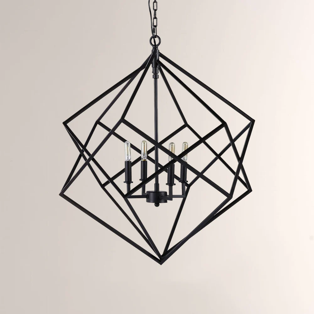 Geosu Metal Four-Light Chandelier 30