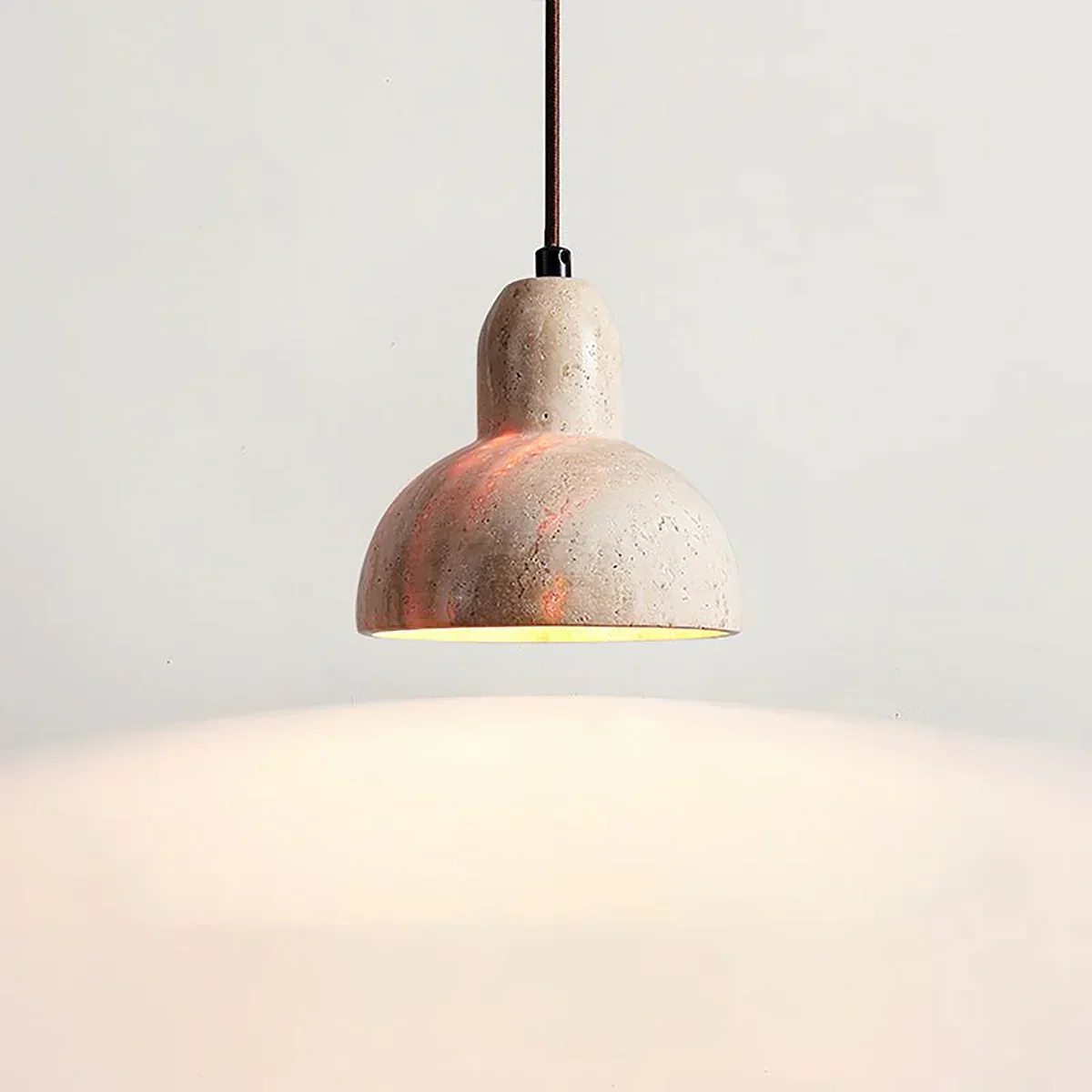 Travertine Terra Halo Pendant Light