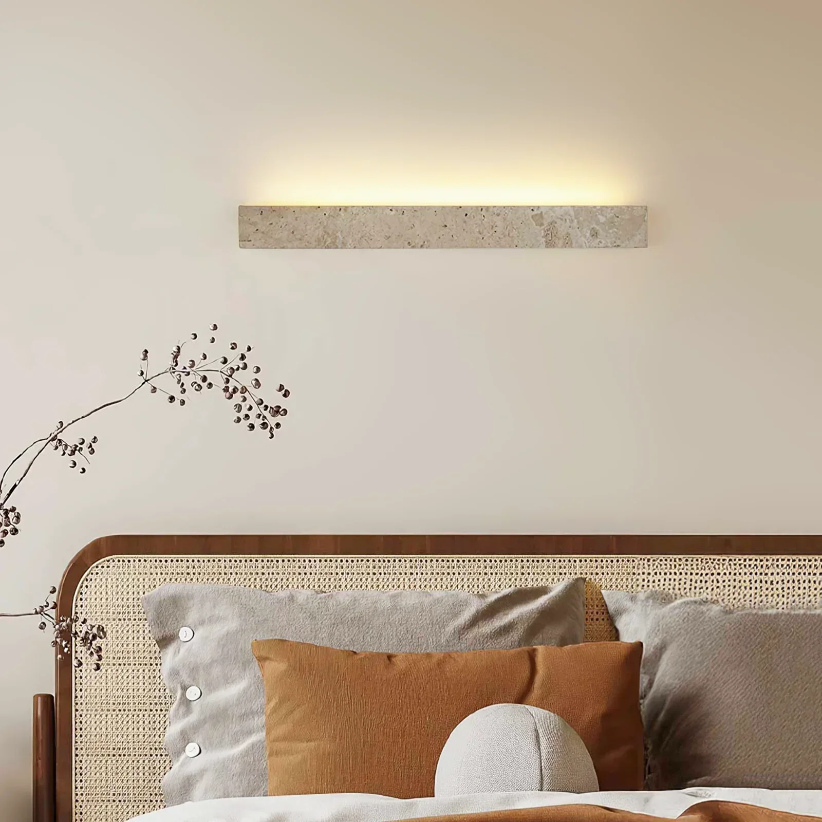 Rectangle Travertine Stravik Wall Light