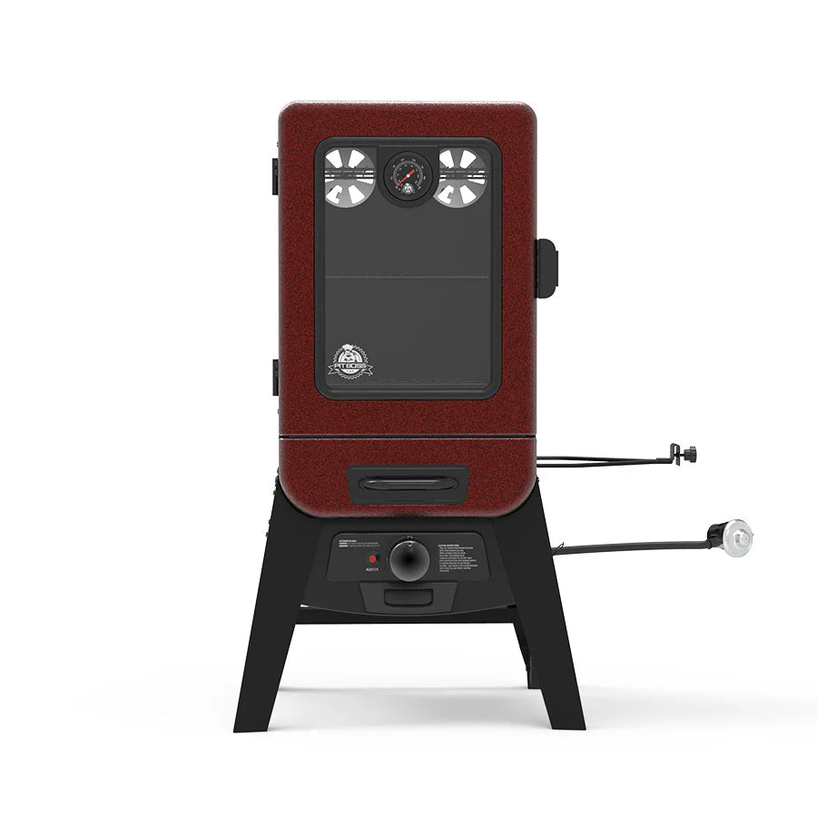 2-Series Red Hammertone Gas Vertical Smoker - PBV2G1