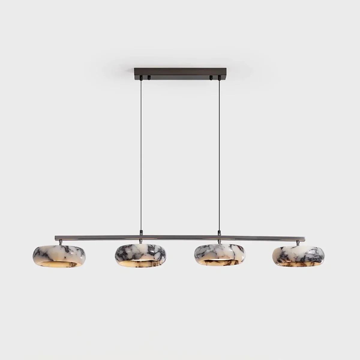 Linear Bulgari Marble Ring Pendant Light
