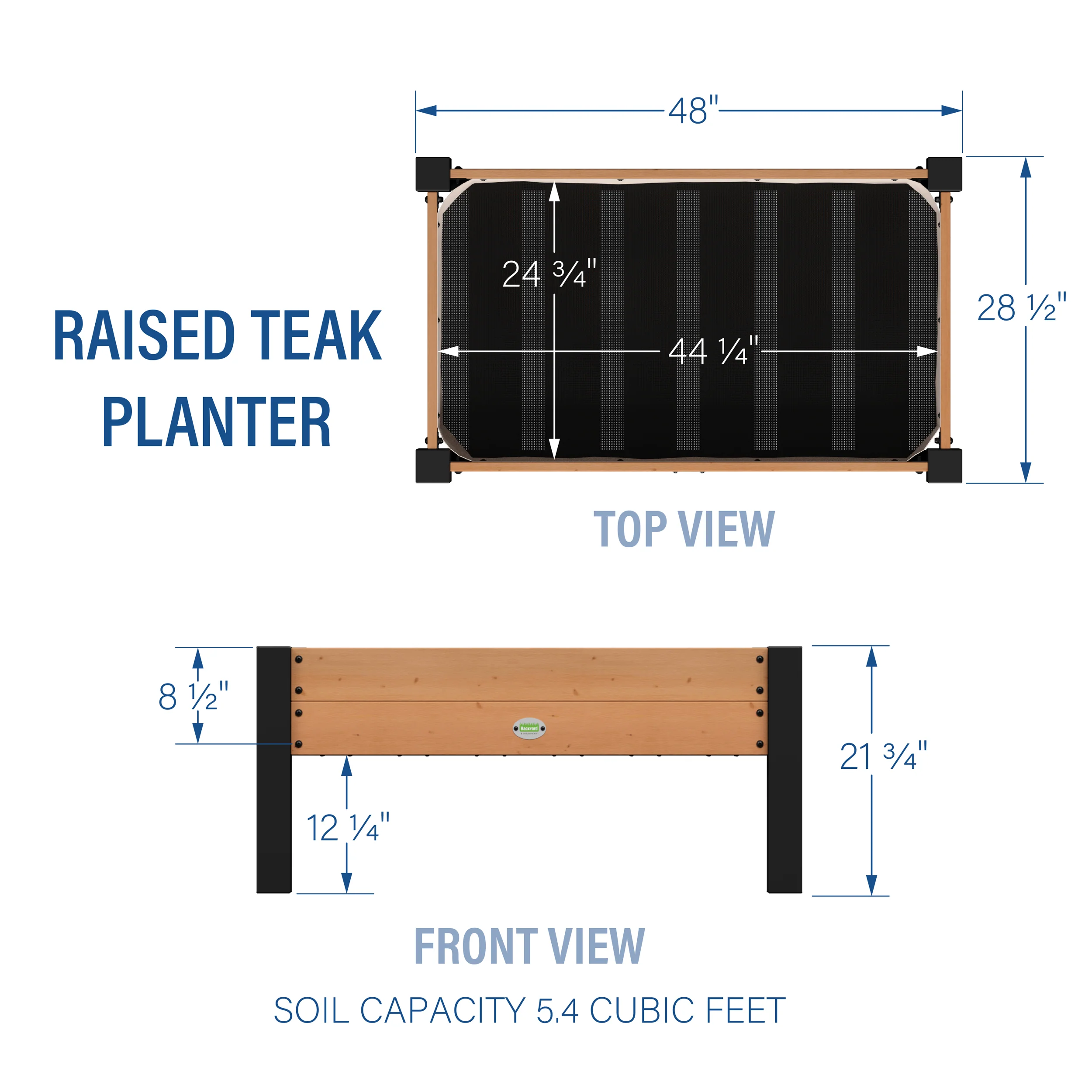 Raised Planter 100% Authentic Teak Wood
