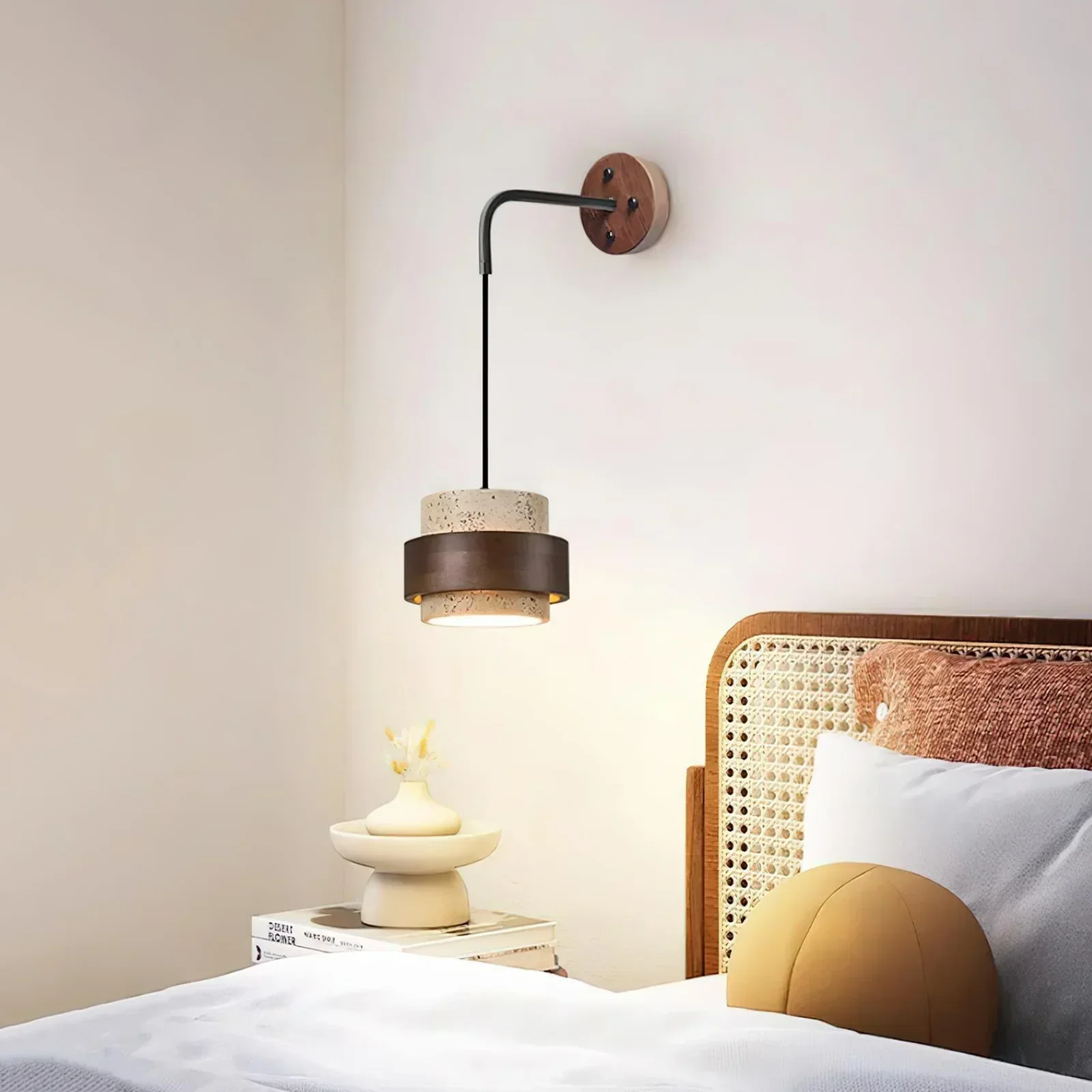 Cylinder Stonova Travertine Wall Sconce