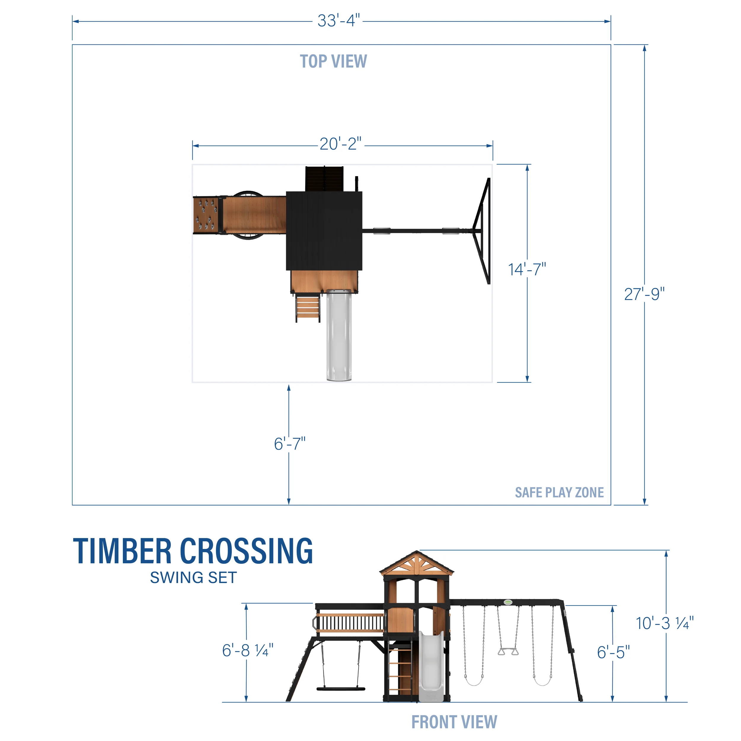 Timber Crossing Swing Set