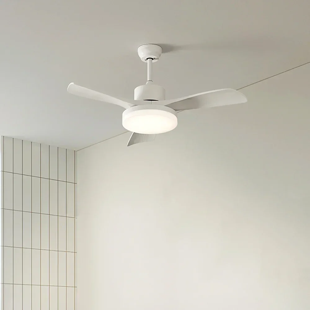 Nordic Fan Blade White Ceiling Fan Light