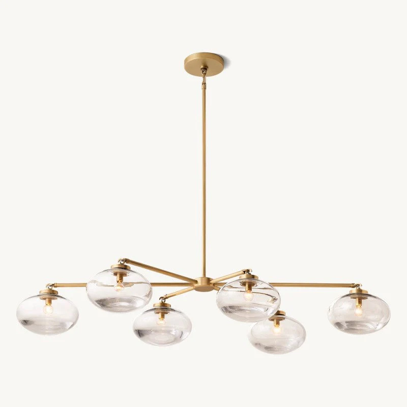 Celeste Clear Glass Mobile Linear Chandelier