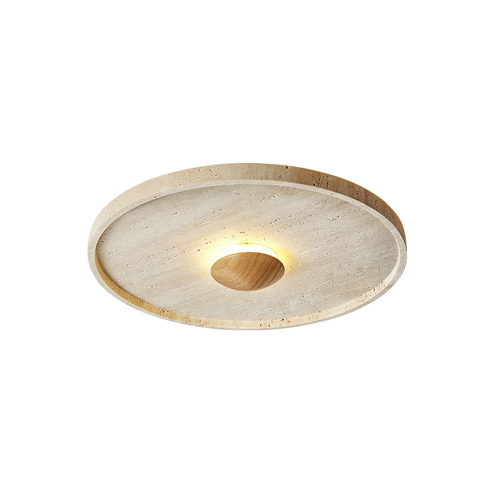 Travertine Tranquil Aura Disc Ceiling Light