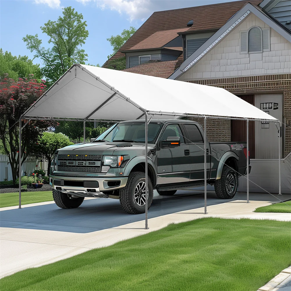 PHI VILLA 12x20 ft Carport Replacement Top Canopy Cover for Car Garage Shelter Tent Party Tent