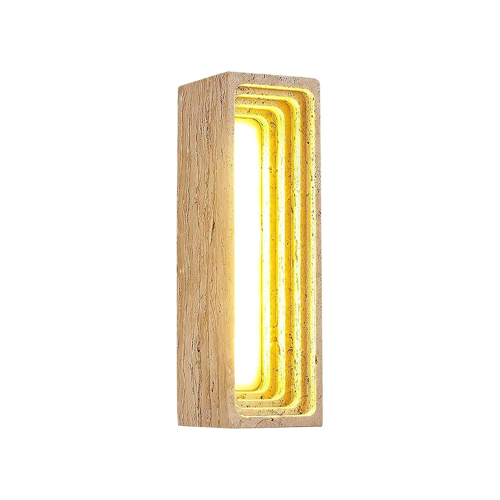 Rectangle Travertine Bricks Wall Lamp