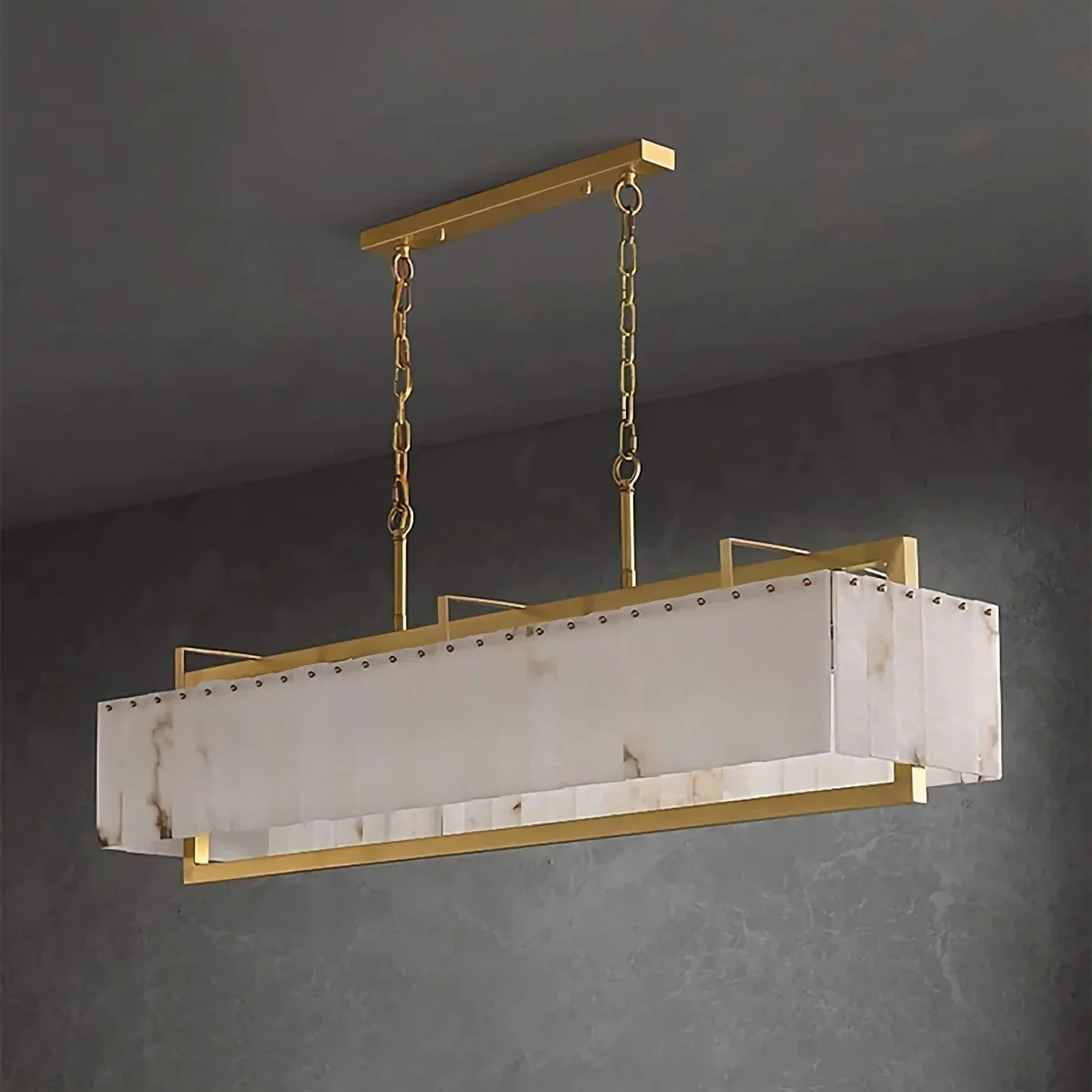 Alabaster Rectangle Chandelier